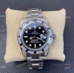 KS Factory Rolex Submariner Stainless Steel Watch With Black Dial Diamond Bezel